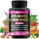 Zolotus Myo-Inositol & D-Chiro Inositol 이상적인 비율 인산 염, 우유 이틀, 심황, 체육관, Chasteberry, Ceylon Cinnamon, Ashwagandha, Berberine - 90 캡슐