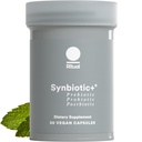 Ritual Synbiotic+ Probiotic, Prebiotic, Postbiotic, 3-in-1 Gut Health 및 Digestive Support, Regularity, Bloat, Immune, Vegan Delayed-Released 매일 캡슐, 여성 및 남성, 30 일