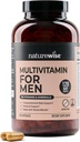 NatureWise Multivitamin for Men - 매일 남성 지원 - 에너지, 성능, 면역성을 위한 미네랄 & 허브 - 비타민 A, C, D, B 복합체 - Soy & 글루텐 프리, 비 GMO - 240 캡슐[6-달 공급]