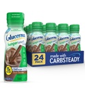 Glucerna Hunger Smart Diabetes Care Shake, Classic Chocolate, Diabetic Meal Replacement to Support Blood Sugar Management, 15g Protein, 180 칼로리, 음료 준비, 10-fl-oz Bottle, 24 Pack