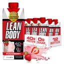Labrada Lean Body Ready-to-Drink Strawberry Protein Shake, 40g Protein, Whey Blend, 0 Sugar, Gluten Free, 22 Vitamins & Minerals, 17 Ounce (Recyclable Carton & Lid - 12 팩) LABRADA
