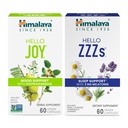 히말라야 Hello Joy with Ashwagandha for Improving Mood and Spirits & Hello ZZZs with Melatonin for Sleep Support, 60 캡슐 각각 - 번들