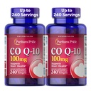 Puritan의 Pride Coenzyme CoQ10 100mg의 심장 건강, 혈압, 구두 껌 건강 및 건강한 시효 지원, 240 급속한 방출 Softgels, 2 팩을 위한 규정식 보충교재