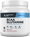 투명한 실험실 BCAA 글루타민 - 포스트 운동 회복, 근육 성장, & 증가한 내구시간을 위한 L 글루타민을 가진 BCAA 분말의 8000 Mg - 30의 서빙, 딸기 Lemonade
