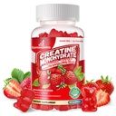 Creatine Monohydrate Gummies Complex for Men & Women - 고급 공식 W/L-Taurine + 비타민 B12, 설탕 무료 Chewable 보충교재, 90 딸기 Gummies