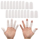 ANCIRS 젤 손가락 지원 보호자 장갑, 젤 손가락 Cots/Covers - 손 균열을 위한 다른 크기 실리콘 손가락 끝, Eczema 피부 (20pcs 백색)