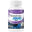 NeuropAWAY Nerve 지원 PM, R-Alpha Lipoic 산과 함께 5 일, Acetyl-L-Carnitine, Theanine, Melatonin 및 Methylcobalamin, 60 캡슐과 같은 작은에 있는 Nerve 기복을 제공