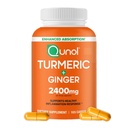 Black Pepper & Ginger, 95% Curcuminoids, 여분 힘 보충교재, 강화된 흡수, 합동 지원 보충교재, 105 조사를 가진 2400mg 심황 추출물을 가진 Qunol 심황 Curcumin