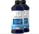 Structured Silver Liquid - 15ppm Advanced Structured Silver Technology의 일일 면역 지원 보충 - 모든 첨가물없이 자연 - 16 Ounce Bottle (2 Pack)