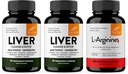 Sandhu의 Liver Renew Cleanse & Nitric 산화물 전구 캡슐을 가진 L 아르기닌 | 지원 면역력, 에너지 및 건강한 순환