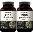 2 팩 최대 힘 아연 100mg의 아연 Picolinate 보충교재, 480의 캡슐, 효소 기능을 위한 아연 비타민 및 면역성이 있는 비타민 및 Immune 지원, 비 GMO 및 미국에서 만드는