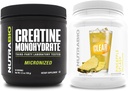 NutraBio Creatine Monohydrate, Unflavored, (150 g) 및 Clear Whey Protein Isolate, (Pineapple Splash) 보충교재 번들 - 근육 에너지, 최대 성장, 회복 및 힘