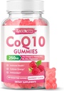 설탕 자유로운 CoQ10 Gummies 250mg의 Coenzyme Q10는 Omega-3, 비타민 B6 & 아연, 세포 에너지 & 산화 방지제 지원을 위한 높은 흡수 CoQ10 보충교재, 라즈베리 풍미, Vegan 60Cts 플러스 보충합니다