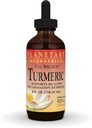 Planetary Herbals Turmeric Full Spectrum Liquid by Planetary Ayurvedics, 산화 방지제 및 건강한 염증 응답 지원, 4 Ounces