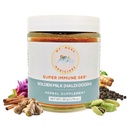 Mt.Meru Medicine Ayurvedic Haldi Doodh/Golden Milk Superblend- Immune Boosting Formula, Gluten-Free, 뇌 건강, 높은 Curcumin Lakadong Turmeric와 Gut 지원 (1.76oz/50g)