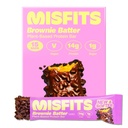 Misfits Vegan Protein Bar, Brownie Batter - 업데이트 된 레시피 | 공장 기반, 낮은 설탕 및 캐비넷, 높은 섬유 스낵 | 15 팩
