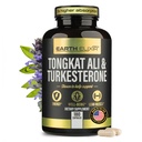 남성과 여성을위한 Turkesterone Tongkat Ali - 에너지 및 피트니스에 대한 2-in-1 천연 테스토스테론 지원 - Tongkat Ali와 남성을위한 높은 Potency Turkesterone 보충 -- 순수한 비 GMO 공식