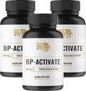 50 BP 활성 후 골든 - 필수 아미노산과 질소 보충 - 혈액 순환 및 심장 건강 지원 보충 - 3 병 - 800mg L 아르기닌, AAKG, L Citrulline