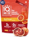 IQMIX Hydration Electrolyte Powder – 4in-1 Formula for Hydration, Mental Clarity, Mood 및 Recovery – Sugar-Free 음료 혼합, Keto, Magnesium L-Threonate, Lion’s Mane – 40 Count Blood Orange