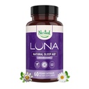 Nested Naturals Luna Sleep Aid - 자연적으로 Sourced Ingredients - Valerian Root, Melatonin, Chamomile, Lemon Balm 및 더 많은 60 Vegan 캡슐을 가진 성인을위한 자연 수면 알약을 형성하는 Non-Habit