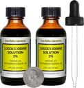 Lugol의 Iodine/2% 해결책/4 Oz 2개의 호박색 유리병/무료 Droppers/USA에 있는