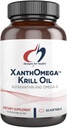 건강 XanthOmega를 위한 디자인 - 12mg Astaxanthin를 가진 크릴 기름 - 산화제, Phospholipids + EPA/DHA Omega 3 - 심장 혈관, 피부 + 눈 건강 보충교재 (120 Softgels)
