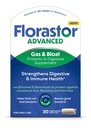 Florastor 고급 가스 및 Bloat Probiotic, 소화 효소 및 식물, 소화 건강을위한 Plus Probiotics, 30 캡슐