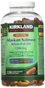 Kirkland 서명 100% 야생 알래스카 연어 기름 90 EPA 110 DHA 1200mg - 320 Enteric 입히는 Softgels