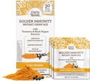 GuruNanda 황금 Immunity 순간 음료는 Turmeric & Black Pepper와 혼합합니다 - Immune 체계 & 소화 건강을 지원하는 산화 방지제에서 부유한 - Saffron & Almond는, 온-고 향낭 (30 조사)를 맛을 냅니다