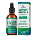 2 팩 Soursop Graviola 잎 추출물 아일랜드어 Sea Moss와 액체 드롭 보충 & 셀룰러 지원, Immune 시스템 부스트, 간 건강, Soursop Bitters 액체 60 일 공급 4 FL OZ