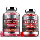 근육 거미 번들 - Creatine Monohydrate Gummies & Testo Gummies for Men - 고급 번들