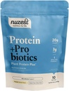 Nuzest - Protein + Probiotics - Gut Health - Superfood Powder Plant Protein Blend - 300g / 10.6 oz 파우치 (10 인분) (프랑스 바닐라, 300g)