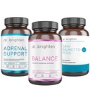 Dr. Brighten PCOS Basic Kit - 여성 호르몬 균형, Adrenal 지원 및 Saw Palmetto Plus