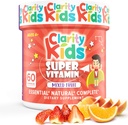 Clarity Kids Super Vitamin Multivitamin for Children | 비타민 C, 비타민 D, & 아연 | 어린이 면역 지원에 필요한 모든 천연화학적검정 | USA Made Supplement | 60 Piece (30 Day Supply)