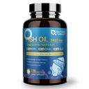 NATURE TARGET Triple Omega 3 6 9, Fish Oil 2400mg Softgels with Vitamin D3 & E - EPA & DHA & ALA - 심장, 뇌, 관절 및 면역 건강, 지속 가능한 Sourced, 비 GMO 지원