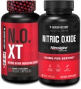 Jacked Factory N.O. XT Nitric 산화물 보충교재 (90의 캡슐) & 근육 성장, 펌프, 관성 & 에너지를 위한 Nitrosigine L 아르기닌 질소 승압기 (90의 캡슐)