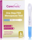 [5 Pack] Carethetic FSH Menopause Test Kit - Midstream at-Home Menopause Test, Perimenopause 및 Fertility Monitoring에 대한 고감도 FSH 탐지