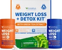 궁극적 인 체중 감량 키트 - 30 일 & 야간 해독 샷 - Metabolism Booster & Appetite Control - 여성 및 남성을위한 다이어트 보조 식품 - 지방 연소 및 체중 감량 알약, 지방 버너 및 식욕 억제제