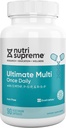 남성과 여성을 위한 Nutri Supreme Ultimate Multivitamin, 20 이상의 비타민과 미네랄, 면역 지원을위한 일일 영양 보충, 고셔, 채식 90 일 공급