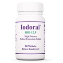 Optimox Iodoral 12.5 mg 보충교재 - Iodine 보충교재, 여성과 남자를 위한 Thyroid 지원, Lugol 해결책 알약, 칼륨 Iodide 정제, 매일 광물 단지 - 90 조사