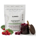 SUNMED Supergreens Daily Gummies – Ashwagandha, Green Tea, Spirulina, Probiotics, Antioxidants & Detox 지원, Gut, Skin & Brain Health | 와일드 라즈베리, 60ct