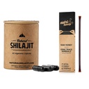 천연 Shilajit 캡슐 (1-2 개월 공급) - 60 카운트 & Shilajit 꿀 스틱 - 익지않는 꿀 (7 스틱)과 혼합 된 천연 Shilajit 수지