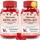 Apple Cider Vinegar Gummies, Probiotics, B12 및 Keto 지원을 가진 최대 힘 2000mg ACV 거미는, 소화를 위해, Metabolism, Detox, Gut & Immune 건강, 젤라틴 자유로운, 비 GMO, 120 keto acv gummies를