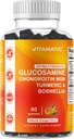 Vitamatic 여분 힘 Glucosamine Chondroitin Gummies MSM, Turmeric & Boswellia – 60 Pectin 기초 Gummies 진보된 합동 지원 공식 – 설탕 자유로운, 비 GMO, 젤라틴 자유로운