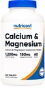 Nutricost 칼슘 & 마그네슘 탄산염 240 정제, 봉사 당 Mg의 1200mg, 60의 서빙 글루텐 자유로운, 비 GMO