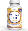 90 식물성 캡슐 비타민 D. D3 5000IU (125 MCG) 높은 효능 면역 지원 규정식 보충교재. 건강한 근육 회복 진보된. 비 GMO 공식