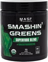 MASF Smashin의 녹색 Superfood 혼합 NSF 스포츠, 슈퍼 그린 소화 건강, Spirulina, Chlorella, Bloat 구호, 8.47 Ounce (팩 1)
