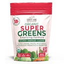 국가 농장 슈퍼 그린 베리 맛, 50 유기 슈퍼 푸드, USDA 유기 음료 혼합 (열 잔디, Spirulina, Chlorella) Mushrooms & Probiotics, 섬유, Gut 건강, 자연 에너지, 30 서빙