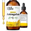 Wild & Organic Astragalus Tincture - Immune Support Drops w/Astragalus Root Extract - Calmness & Relaxation을위한 초본 보충 - Vegan, Sugar & Alcohol Free - 2 fl oz