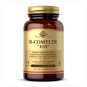 Solgar B-Complex 100" - 50 식물성 캡슐 - 에너지 대사, 신경 시스템 지원 - 비 GMO, Vegan, 글루텐 무료 - 50 서빙
